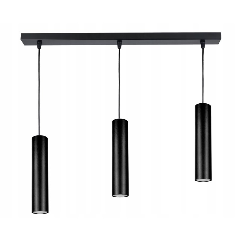 LAMPA WISZĄCA ZWIS żyrandol belka 60cm sufitowa 3x TUBA 15cm GU10