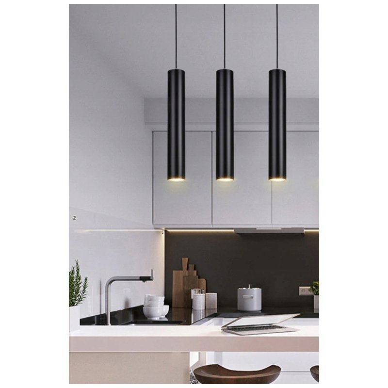 LAMPA WISZĄCA ZWIS żyrandol belka 60cm sufitowa 3x TUBA 15cm GU10