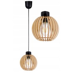 LAMPA WISZĄCA ZWIS żyrandol sufitowa LOFT Drewno 1