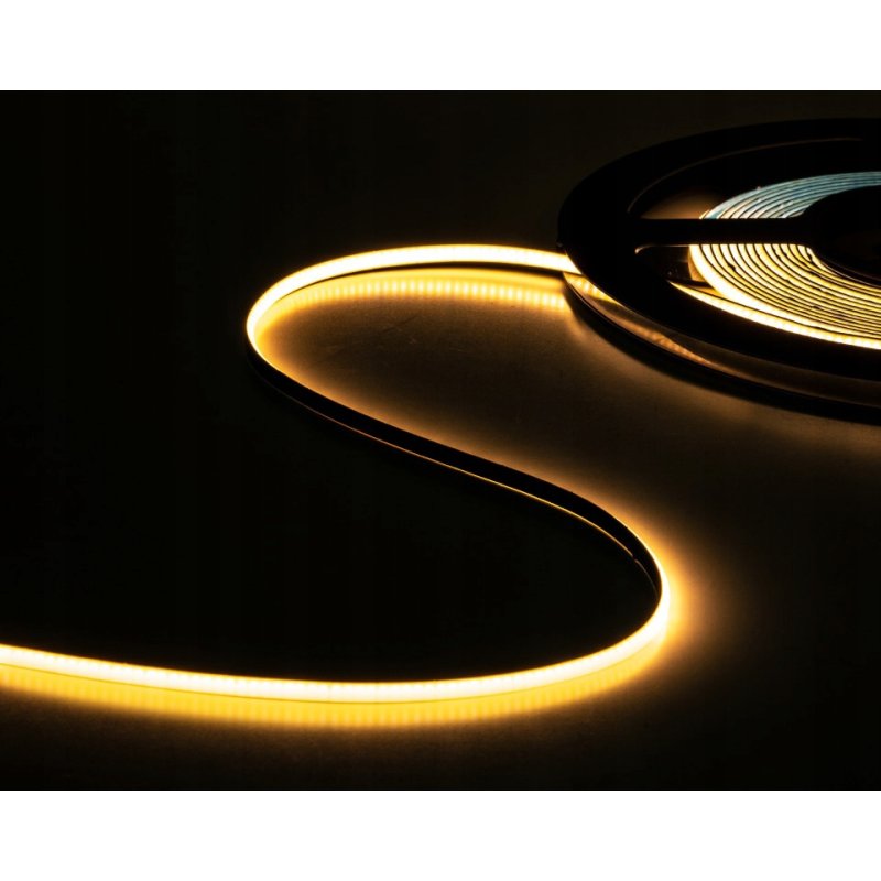 Taśma LED COB WĄSKA 4mm 24V neon linia biały ciepły 5mb