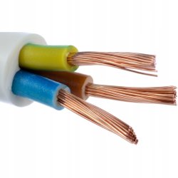Przewód okrągły elektryczny giętki linka instalacyjny OMY 3x0,75 do led cct