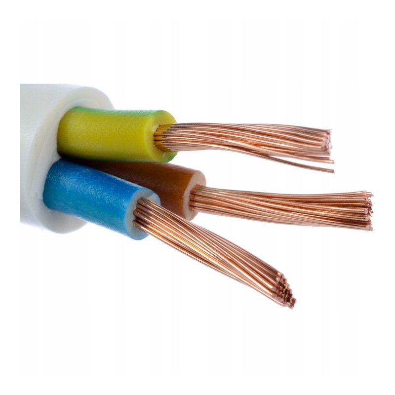 Przewód okrągły elektryczny giętki linka instalacyjny OMY 3x0,75 do led cct