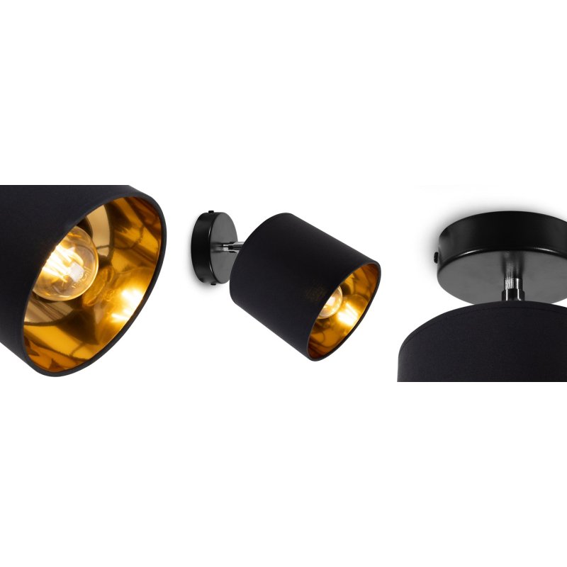 Lampa kinkiet ścienny stały prosty LOFT klosz ABAŻUR na 1x E27