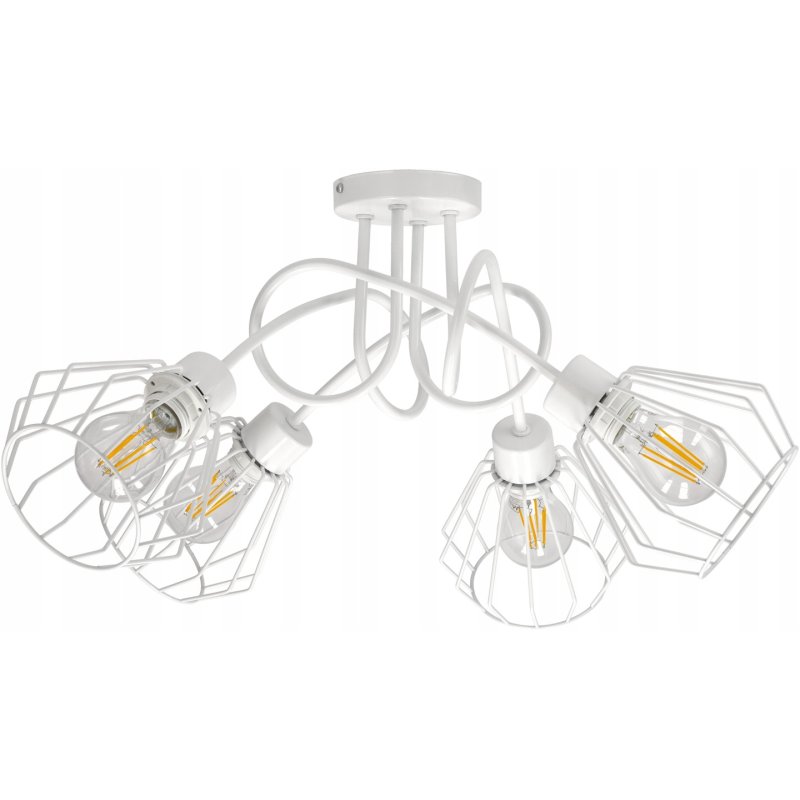 Lampa SUFITOWA żyrandol WISZĄCA LOFT drut BRYLANT