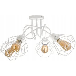 Lampa SUFITOWA żyrandol WISZĄCA LOFT drut BRYLANT