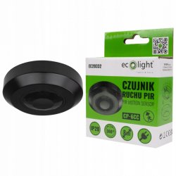 Czujnik ruchu Czujka zmierzchu sensor PIR natynkowy montażowy mały 230V