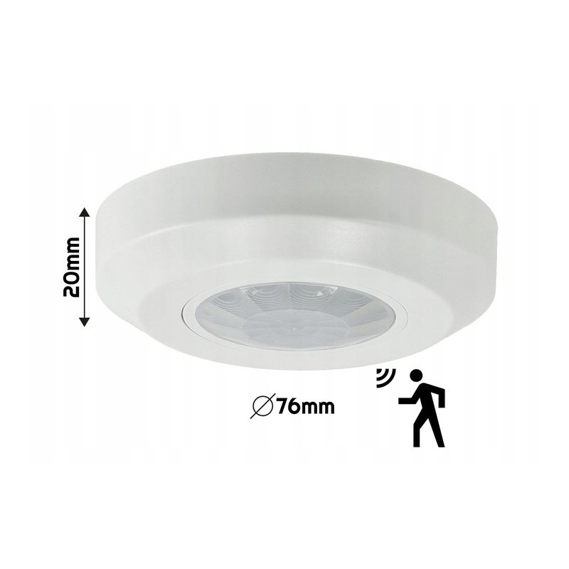 Czujnik ruchu Czujka zmierzchu sensor PIR natynkowy montażowy mały 230V