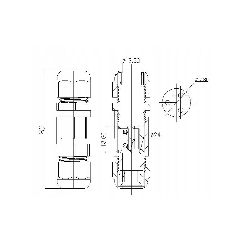 Złącze Puszka Instalacyjna Hermetyczna CSJ-WAG IP68 0,5-2,5mm Szybkozłącze