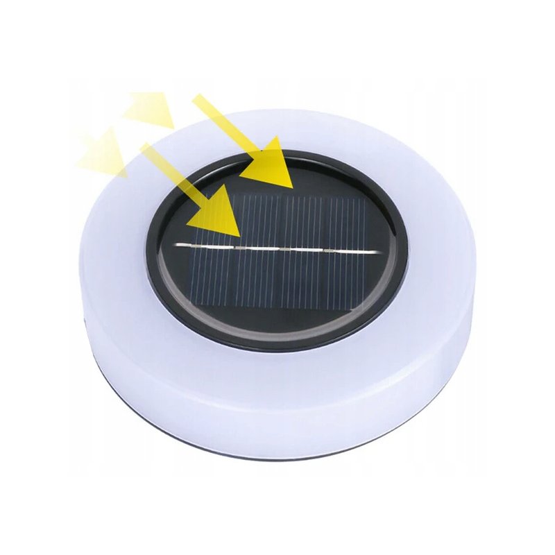 LAMPKA premium OGRODOWA SOLARNA lampa SCHODOWA dysk LED NW WBIJANA PŁASKA