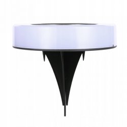 LAMPKA premium OGRODOWA SOLARNA lampa SCHODOWA dysk LED NW WBIJANA PŁASKA
