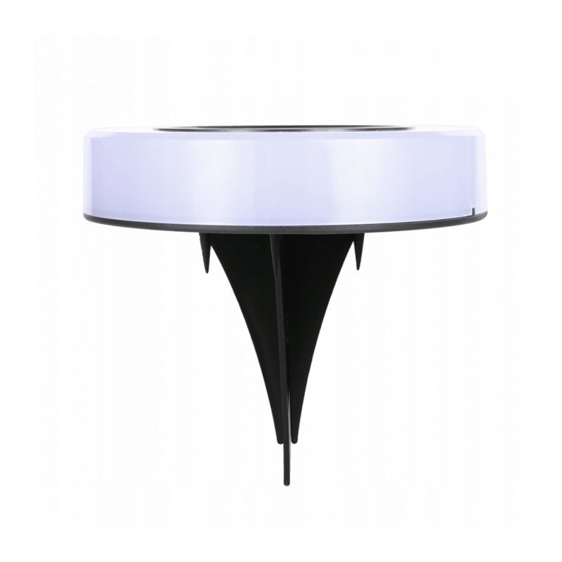 LAMPKA premium OGRODOWA SOLARNA lampa SCHODOWA dysk LED NW WBIJANA PŁASKA