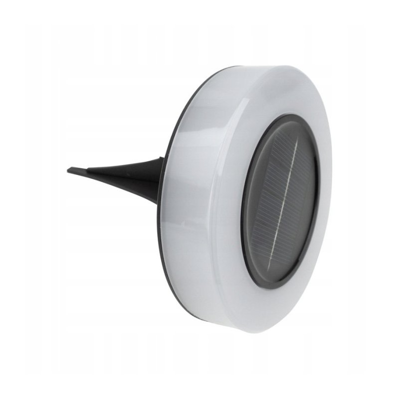 LAMPKA premium OGRODOWA SOLARNA lampa SCHODOWA dysk LED NW WBIJANA PŁASKA