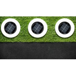 LAMPKA premium OGRODOWA SOLARNA lampa SCHODOWA dysk LED NW WBIJANA PŁASKA