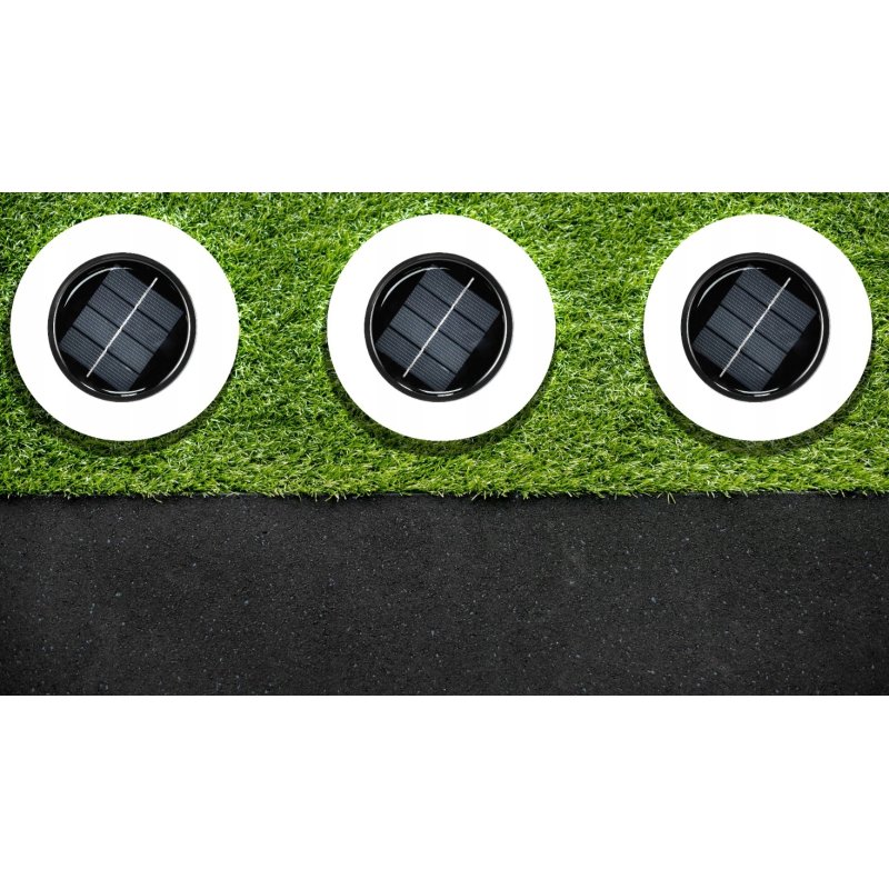LAMPKA premium OGRODOWA SOLARNA lampa SCHODOWA dysk LED NW WBIJANA PŁASKA