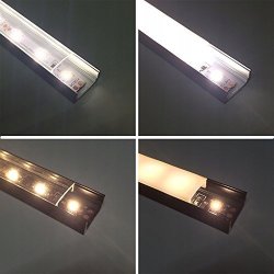 1mb Profil aluminiowy płytki slim nawierzchniowy PŁASKI biały + KLOSZ