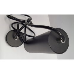 LAMPA WISZĄCA ZWIS żyrandol sufitowa TUBA 50cm na GU10 czarna