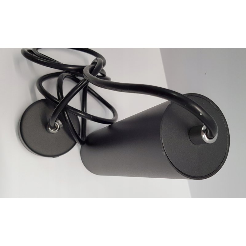 LAMPA WISZĄCA ZWIS żyrandol sufitowa TUBA 50cm na GU10 czarna