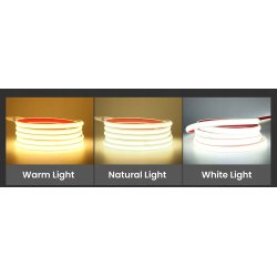 Taśma LED COB 24V 480 NW 4000K 10W/m IP68 5m do sauny basenu oczka wodnego