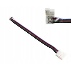 Złączka do taśmy LED RGBW 10mm -5050 z kablem 10cm
