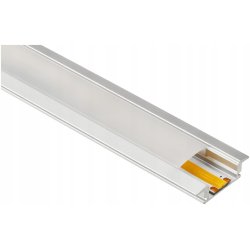 PROFIL ALUMINIOWY srebrny wpuszczany slim eko do taśm LED 2m + KLOSZ Clear
