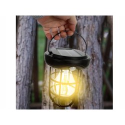 Lampa wisząca stojąca LAMPION KINKIET SOLARNY E27 LOFT filament LED z PIR