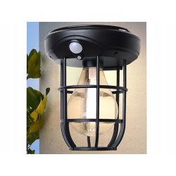 Lampa wisząca stojąca LAMPION KINKIET SOLARNY E27 LOFT filament LED z PIR