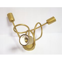 Lampa sufitowa kręcona żyrandol loft 3x E27 złota
