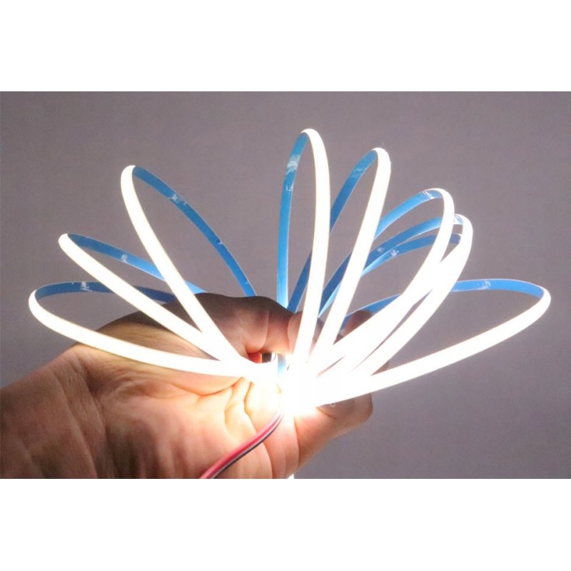 Taśma LED COB 5mm 12V 384diod/m neon linia ŚWIATŁA BIAŁY ZIMNY 5mb