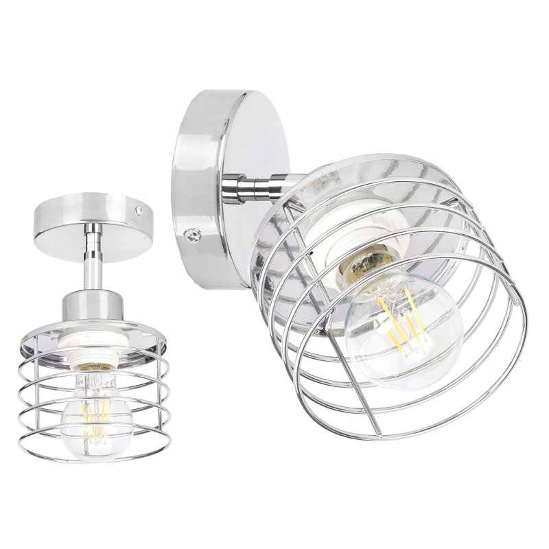 PODSTAWA BAZA LAMPA SUFITOWA PLAFON KINKIET ŚCIENNY RUCH CHROM NA KLOSZ E27