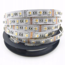 TAŚMA LED PREMIUM RGBW + CW zimna 4in1 4-chip SMD 5050 IP20 24V 1m