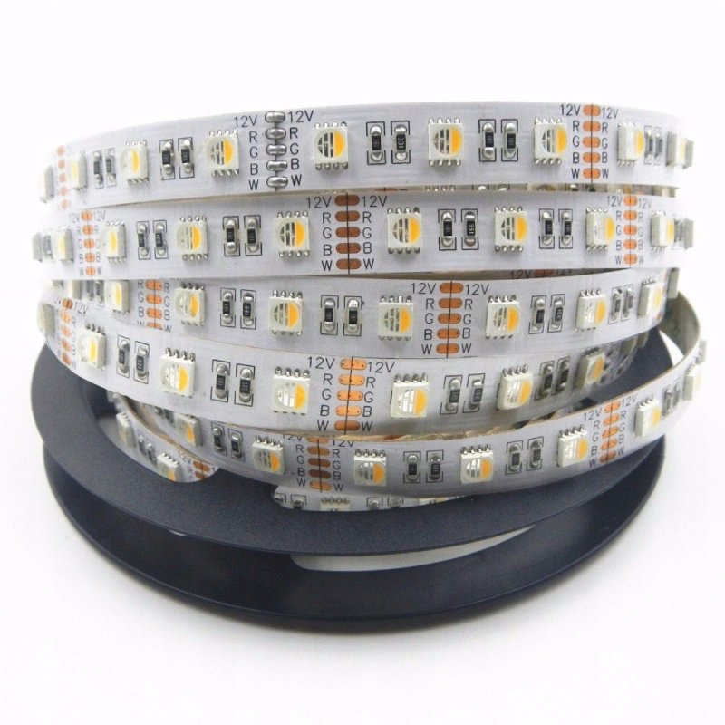 TAŚMA LED PREMIUM RGBW + CW zimna 4in1 4-chip SMD 5050 IP20 24V 1m