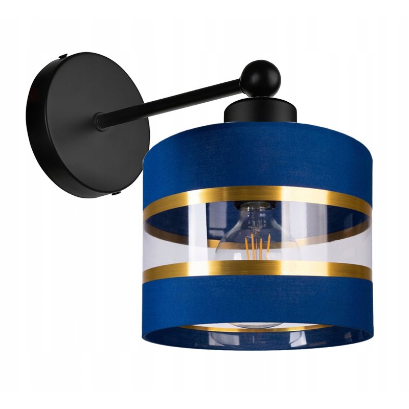 LAMPA KINKIET ścienny STAŁY E27 Abażur paski 20cm