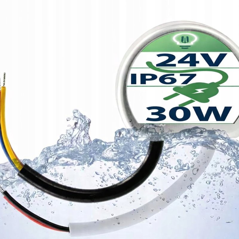 Zasilacz do puszki fi60 do taśm LED 24V 30W 1,25A dopuszkowy IP67 hermetyk