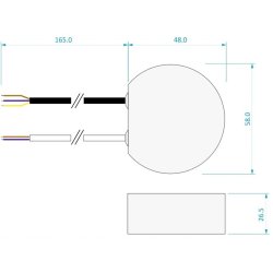 Zasilacz do puszki fi60 do taśm LED 24V 30W 1,25A dopuszkowy IP67 hermetyk