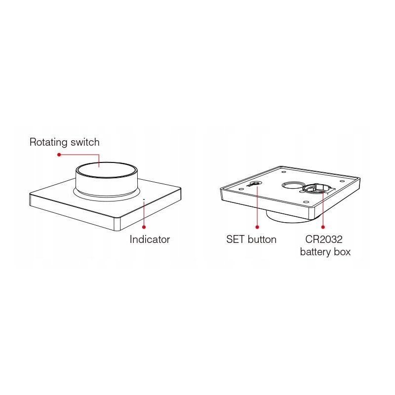 PILOT naścienn PANEL MiLight K1B taśm LED MONO CCT