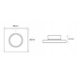 PILOT naścienn PANEL MiLight K1B taśm LED MONO CCT