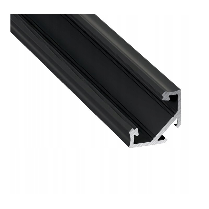 PROFIL ALUMINIOWY NAROŻNY typ C CZARNY do taśm LED 3m