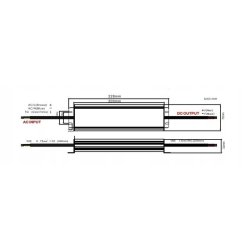 ZASILACZ HERMETYCZNY PROFESJONALNY 12V 250W 20A wodoodporny taśm LED IP67