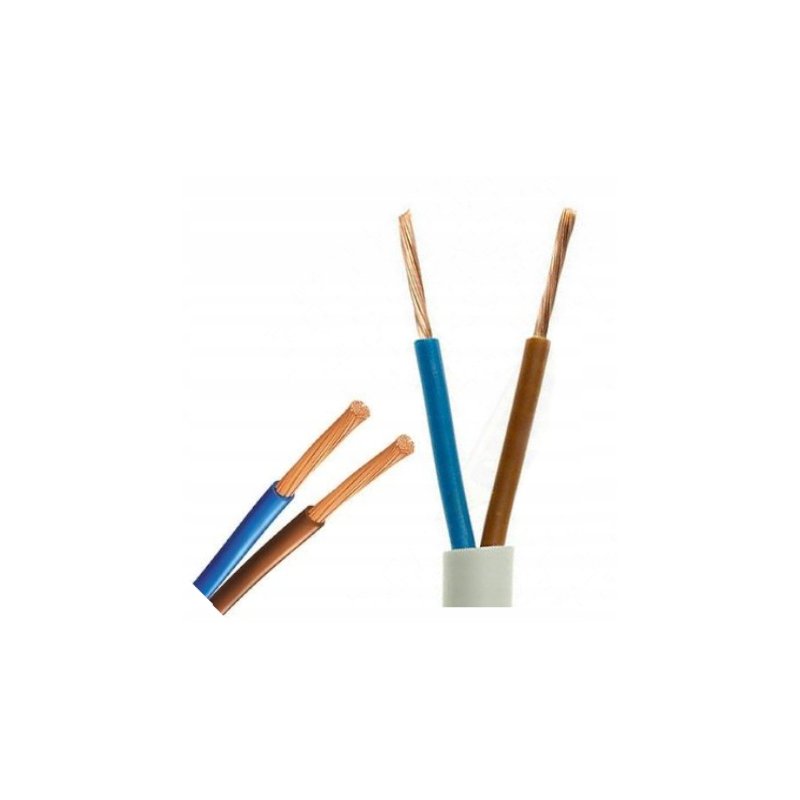 Przewód Płaski elektryczny giętki (linka) instalacyjny OMYp 2x0,75 biały