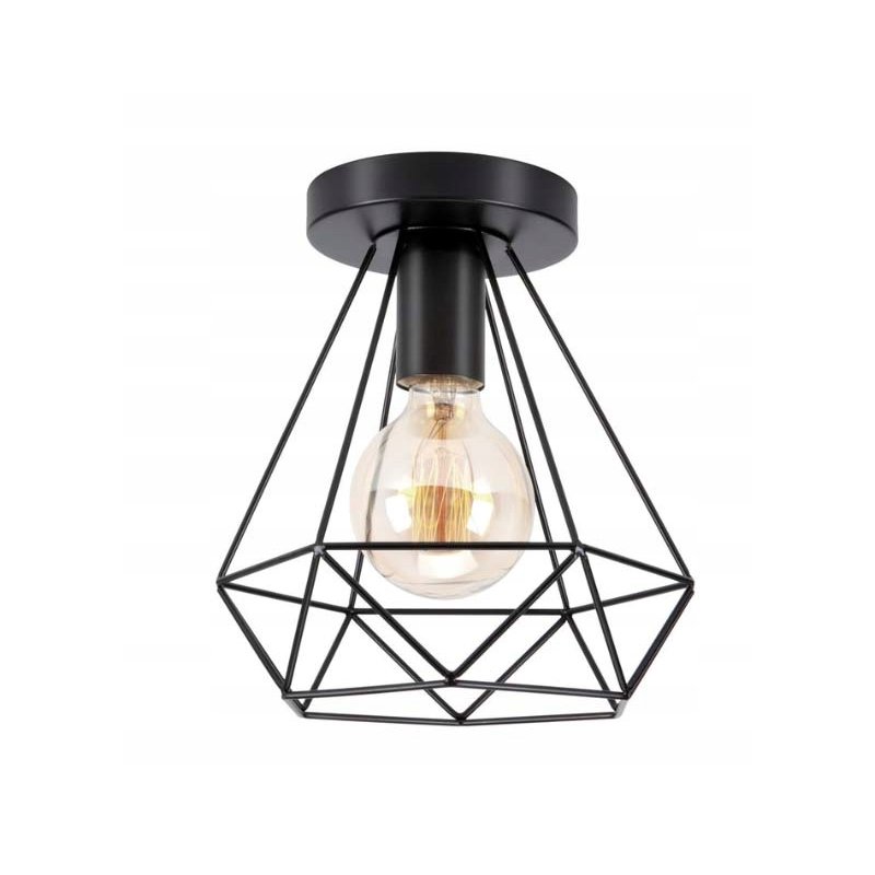 LAMPA stała sufitowa plafon Loft klosz diament E27