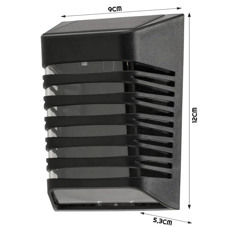 Lampa PREMIUM Elewacyjna Solarna Ogrodowa Kinkiet solarny LED NW IP64