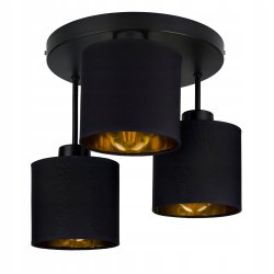 LAMPA sufitowa plafon WYSOKI żyrandol ABAŻUR złoty