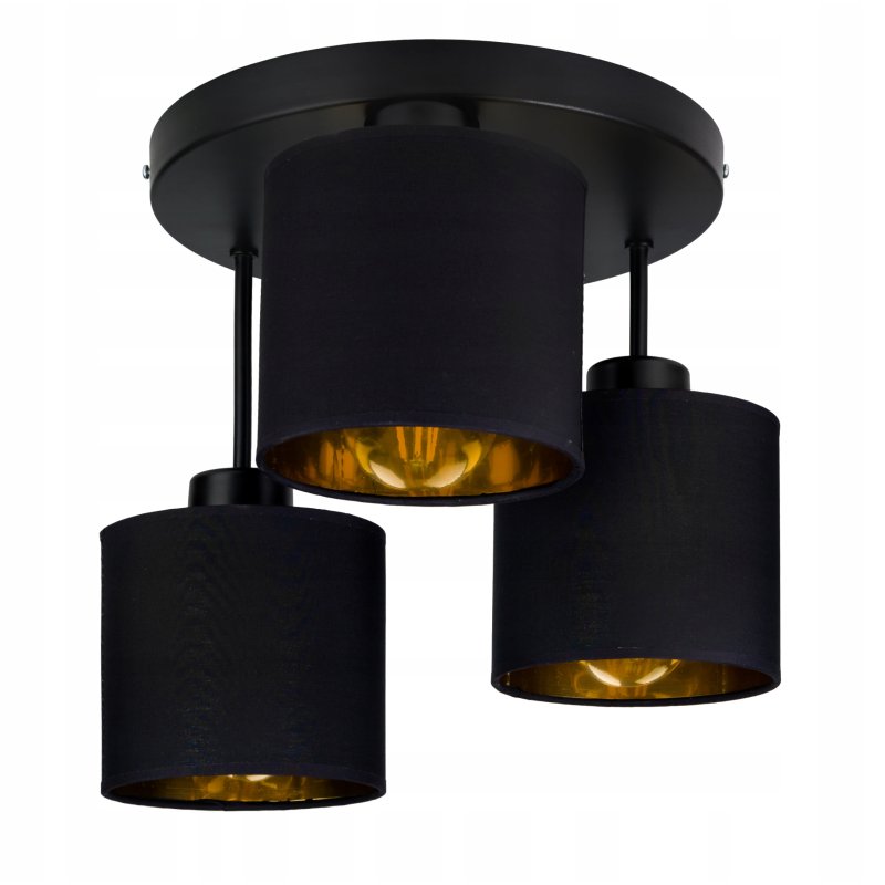 LAMPA sufitowa plafon WYSOKI żyrandol ABAŻUR złoty