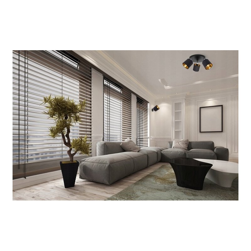 LAMPA sufitowa plafon WYSOKI żyrandol ABAŻUR złoty