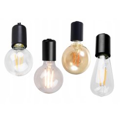 Lampka nocna Lampa stołowa loft czarna na led E27