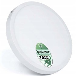 Panel LED 24W plafon natynkowy okrągły sufitowy NW