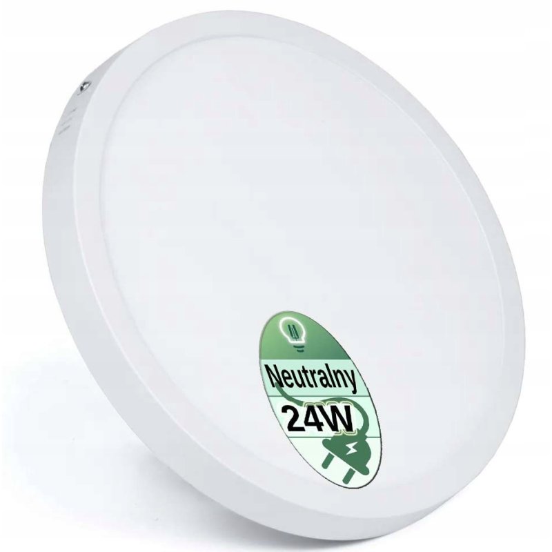 Panel LED 24W plafon natynkowy okrągły sufitowy NW