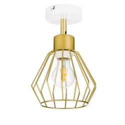 LAMPA KINKIET ścienny regulowany loft drut złoty 1