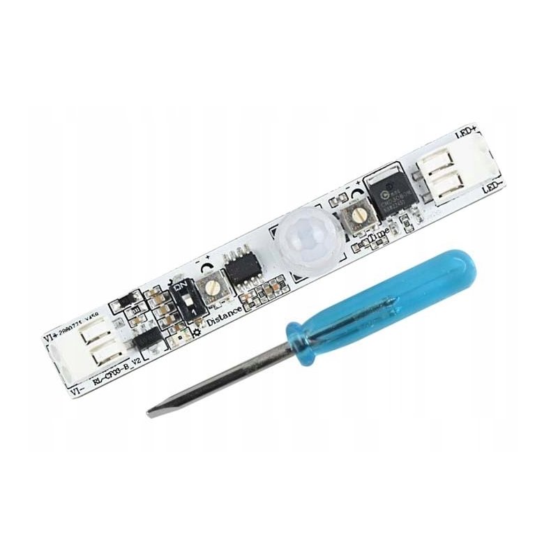 Włącznik profilowy 12V-24V ruch PIR do profili taśm LED COB bez lutowania