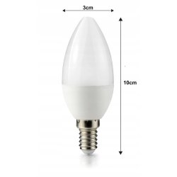 Żarówka LED E14 świeczka 10W 880lm BARWY ecoPLANET
